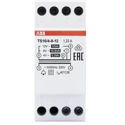 ABB TS16/4-8-12 Klingeltransformator 16 VA, 4-8-12 V AC 2CSM228625R0812