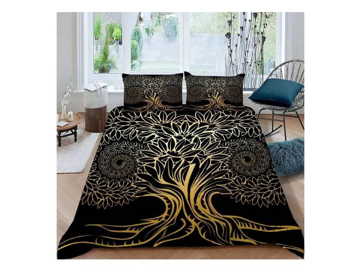 LuxusKollektion Jugendbettwäsche Bettwäsche 155x220 3D Baum des Lebens Mikrofaser