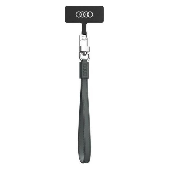 Audi uniwersalna smycz do telefonu 28cm 10mm Leather szary/gray AU-HSLSL-GT/D1-GY (AU-HSLSL-GT/D1-GY)