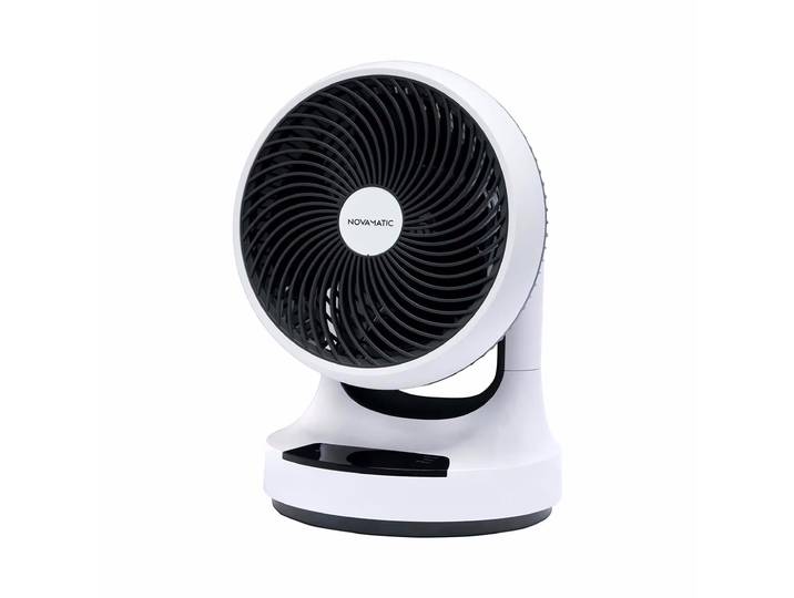 Novamatic TV 25 3D Tischventilator – Tischventilator/USB Ventilator – schwarz / weiss