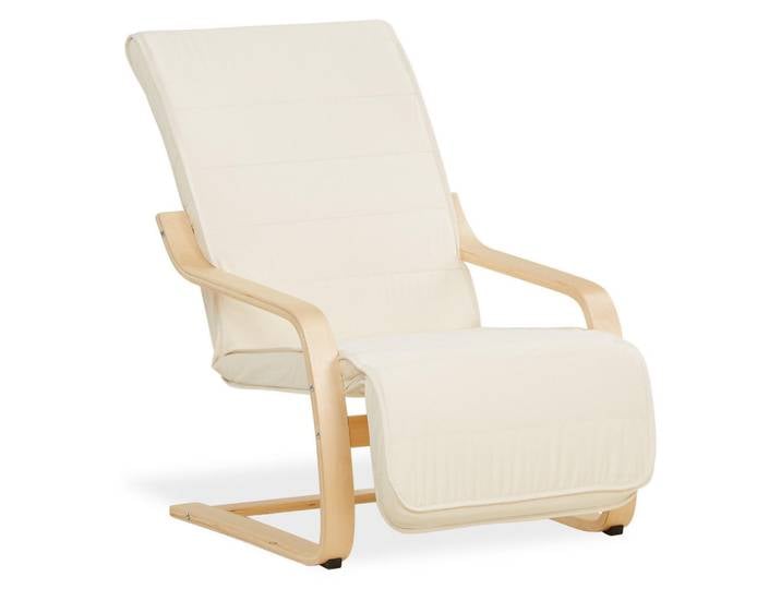 Homestyle4u Relaxsessel natur mit Fußstütze, Naturfarben, 66x94x62 cm, Wohnzimmer, Sessel, Relaxsessel