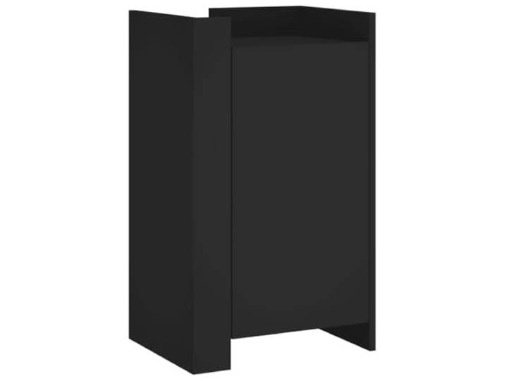 KPOTUERTU Sideboard Schwarz 45x35x75 cm Holzwerkstoff Stauraum, feuchtes Tuch Reinigung, links oder rechts montierbar, zeitloses minimalistisches Design