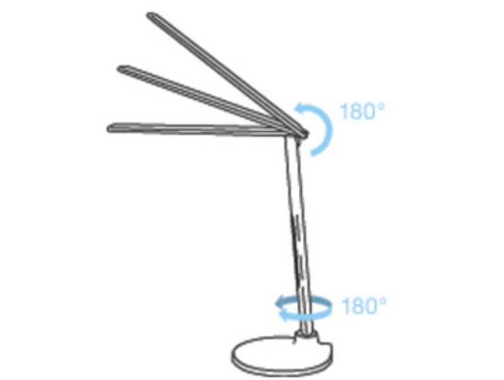 Lampe de bureau à LED Strato, avec socle, blanc