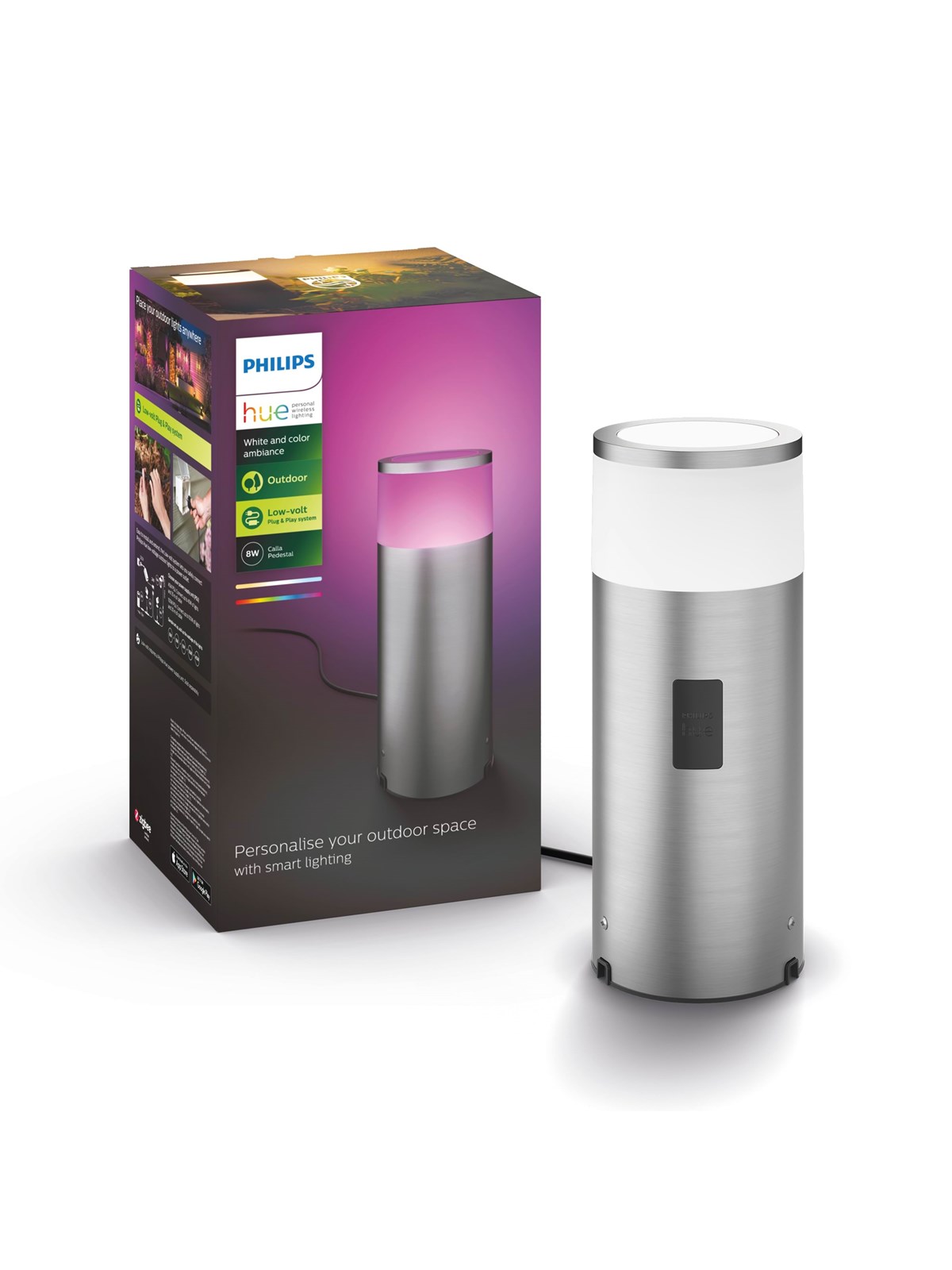 Philips Hue Outdoor Calla Pedestal - Inox - Extension