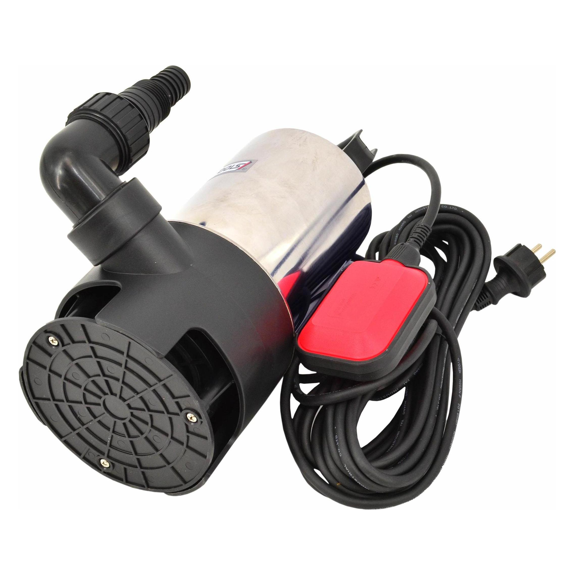 Awtools Edelstahl-Schmutzwasserpumpe mit Schwimmer, 1100 W (Schmutzwasserpumpe) (1028798)