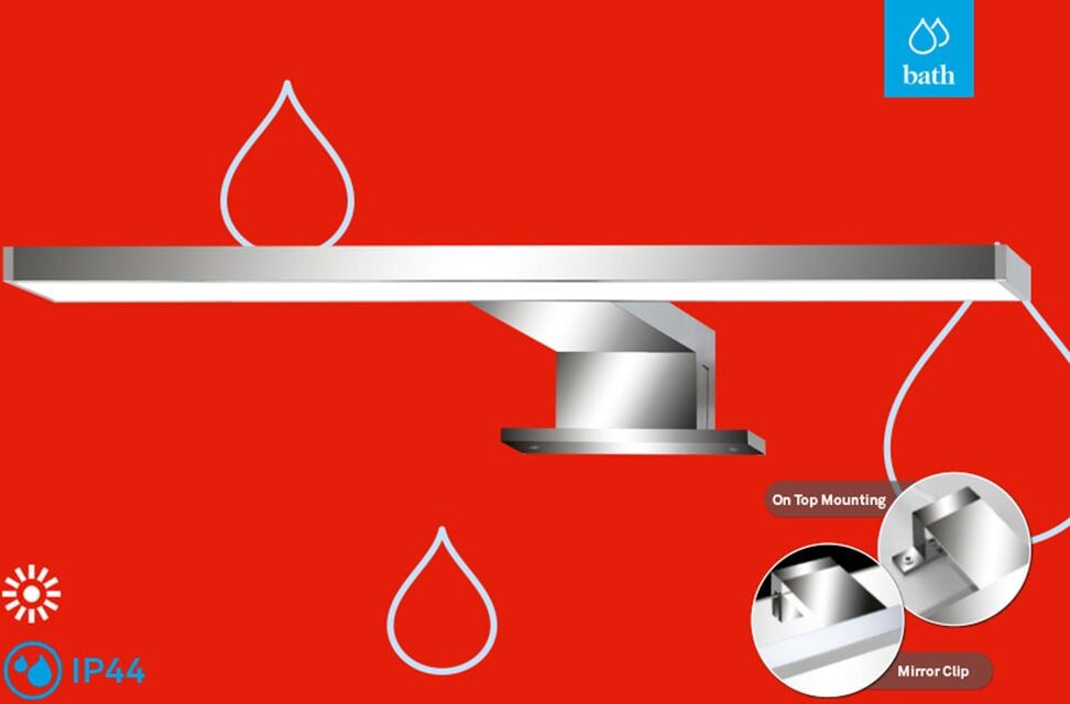 BRILONER LEUCHTEN LED Spiegelleuchte "DUN", silber (weiß, neutral), Leuchten, LED Spiegelleuchte