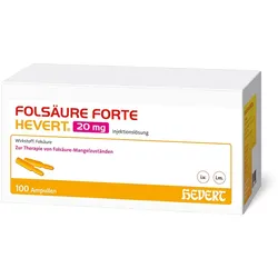 FOLSÄURE FORTE Hevert 20 mg Inj.-Lösung Amp. 100X2 ml