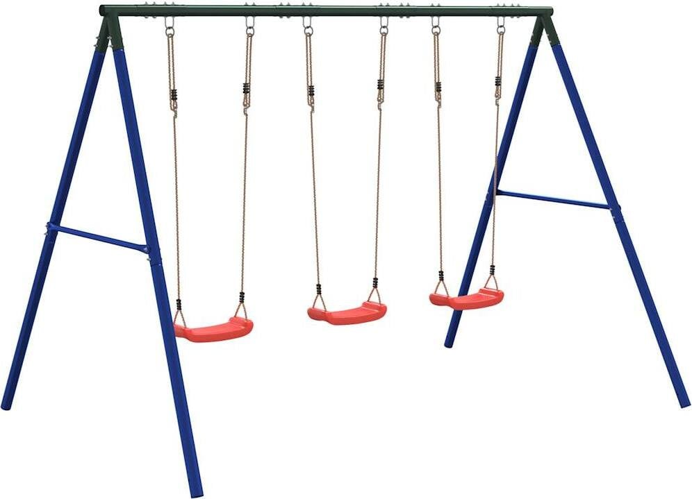 vidaXL Schommelset met 3 schommelzitjes
