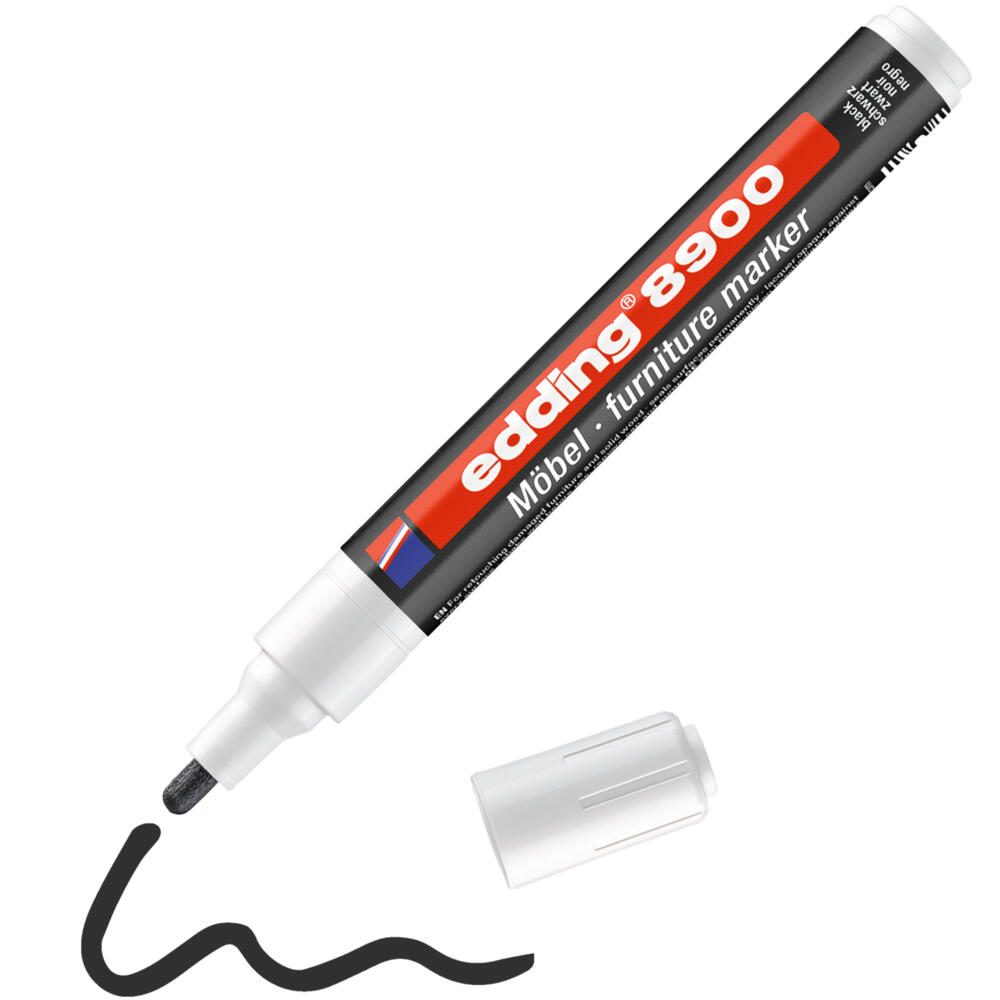 edding 8900 Möbelmarker weiß 1.5 - 2.0 mm Schreibfarbe: Schwarz 4-8900-1-4001