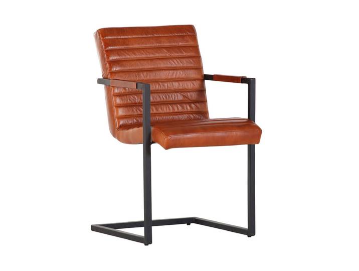 Schwingstuhl MADRID Metall Echtleder 84 x 52 x 64 cm lackiert...