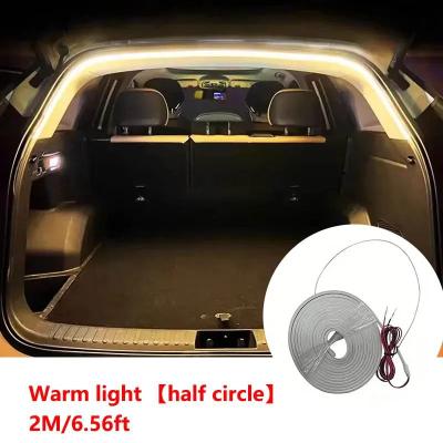 Uplifted Finds Car High Brightness Trunk Lighting Ambient Light Automatic Sensing Tailgate Light Strip 2 M Warm Light