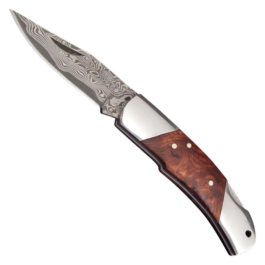Haller Damast-Taschenmesser Red Burl 80623 (6 cm) (36612820)