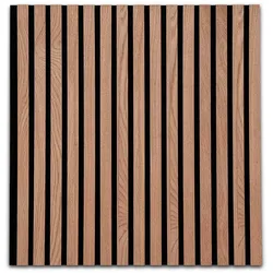 KARAT Akustikpaneel für Angenehme Raumakustik in Holzoptik 60 x 60 cm Red Oak