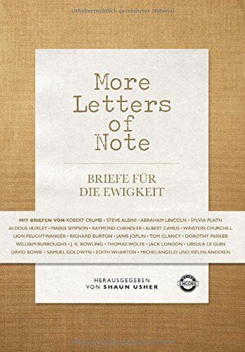 Shaun Usher - More Letters of Note: Briefe für die Ewigkeit - Preis vom 15.10.2026 23:06:25 h