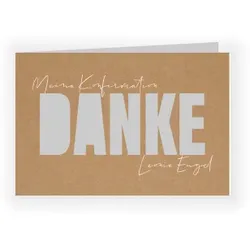 Dankeskarte Konfirmation: Konfirmation DANKE in Kraft Look