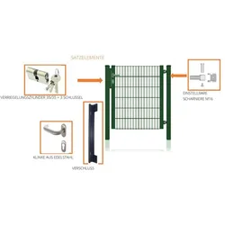 Fa-Bausysteme Gartentor halb Rahmen Moosgrün 920 x 800 mm