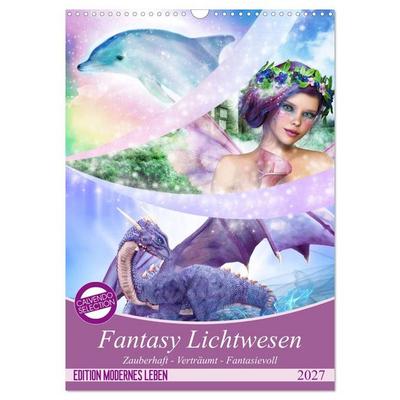 Fantasy Lichtwesen (Wandkalender 2027 DIN A3 hoch), CALVENDO Monatskalender