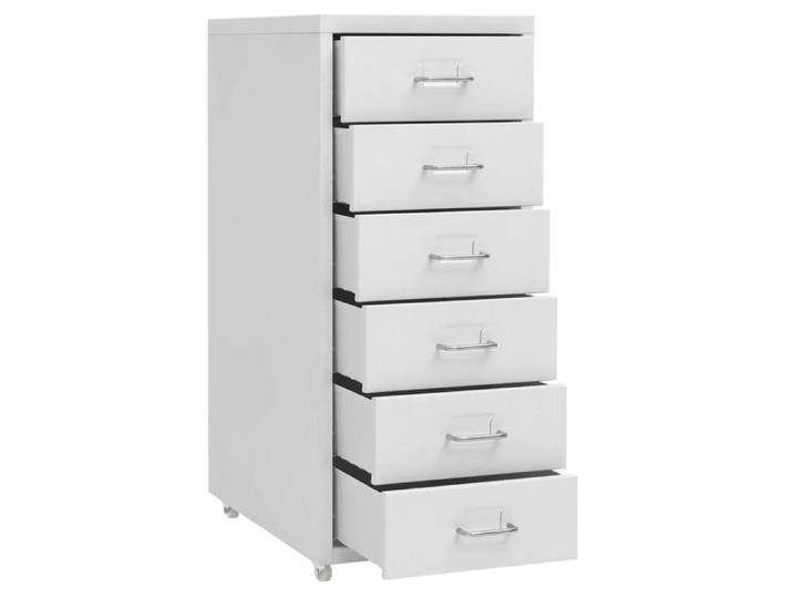 Maison Soldes Armoire à bureau（Cabinet/Armoire Placard）- Classeur mobile Gris 28x41x69cm Métal Moderne585157