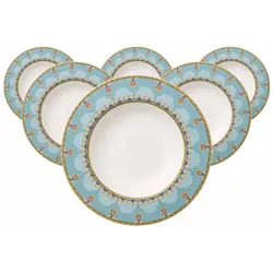 Villeroy & Boch Samarkand Aquamarin Suppenteller ø 24,8 cm 6er Set