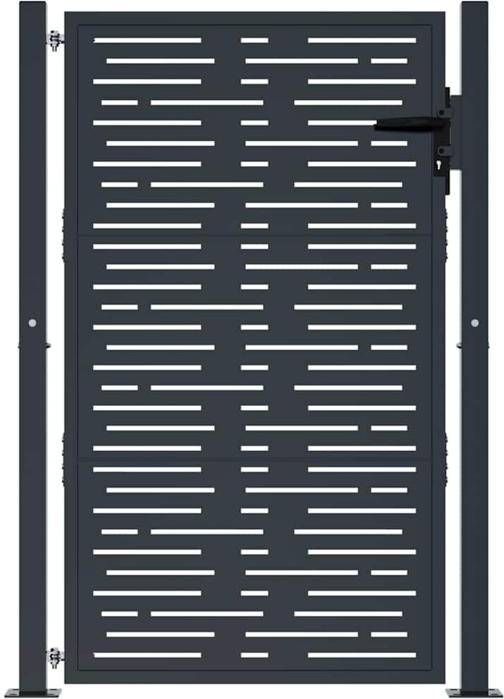 vidaXL Portail de jardin anthracite 100x125 cm conception de carré