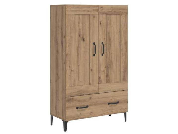 Fisinber Highboard Artisan-Eiche 70x31x115 cm Holzwerkstoff Schrank Kompakter Beistellschrank im Eichen-Look mit flexibler Tür und Schublade für Wohnzimmer, Flur oder Schlafzimmer.
