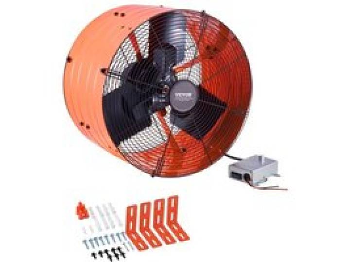 VEVOR Ventilateur d'Extraction de Grenier, 420x275 mm, Extracteur d'Air de Grenier avec Thermostat Réglable, Maille Extérieure, Capacité Flux d'Air 2940 CFM, pour Pignon, Toit, Garage, Atelier, Maison