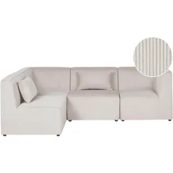 ECKSOFA Modul 4-Sitzer rechtsseitig Beige Cord Lemvig