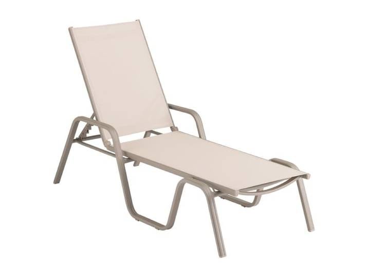 Kettler Basic Plus Gartenliege verstellbar Aluminium/Outdoorgewebe Taupe