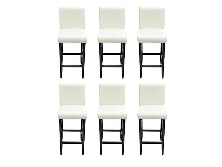 YUTAASU Barhocker Set 6 STK. Weiß Kunstleder