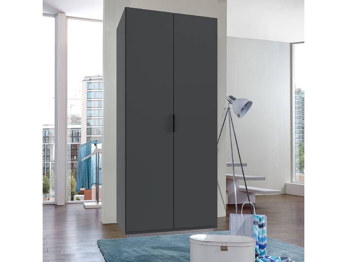 Armoire à portes pliantes 100cm Gris/Graphite Classic Sans portes miroir