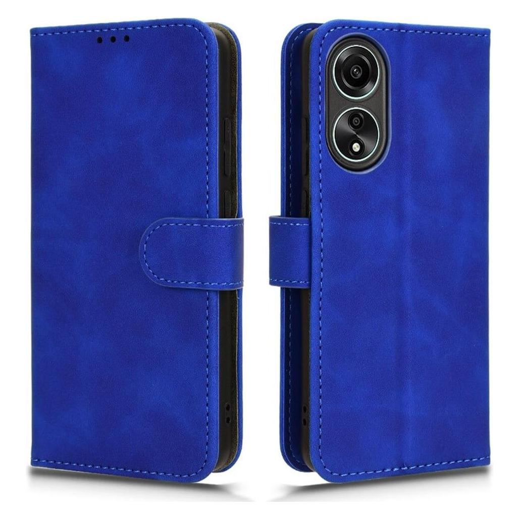 Cover-Discount OPPO A58 4G - Leder Etui Hülle blau (Oppo A58 4G) (660156374B)