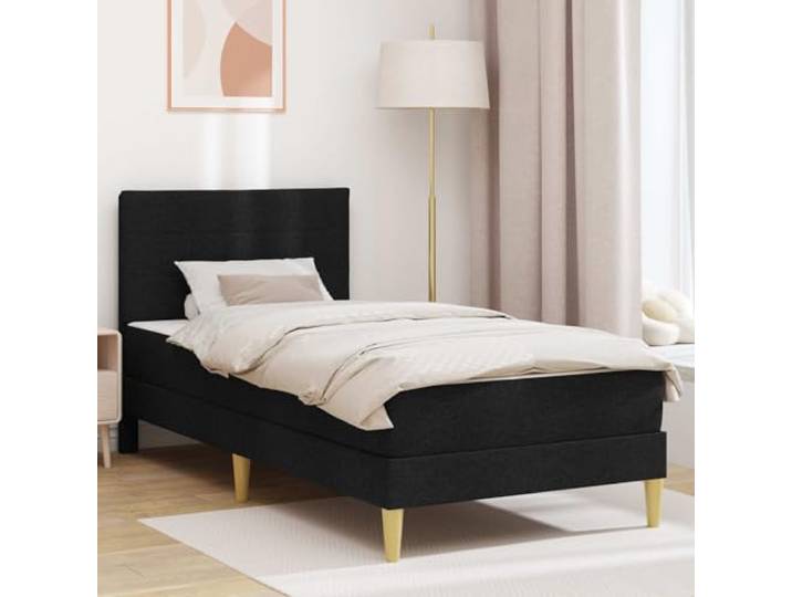 LPERTGFHU Bettgestell mit Matratze, Einzelbett 100x200 cm, Polyester Robustes Sperrholz, Stabiles Kopfteil, Inklusive Lattenrost