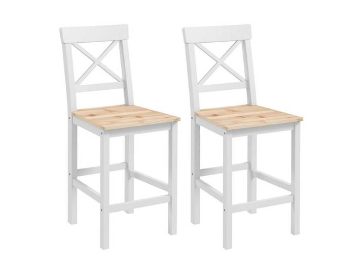 FELIXLEO Barhocker Barhocker 2er Set Barstuhl aus Kiefernholz mit Fußstütze Lehne (1 St)