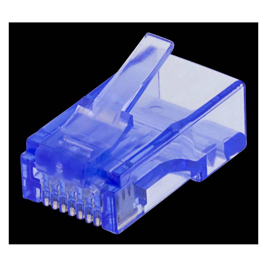 Deltaco RJ45 connector Cat6 UTP 20-pack transparent blue (MD-116)
