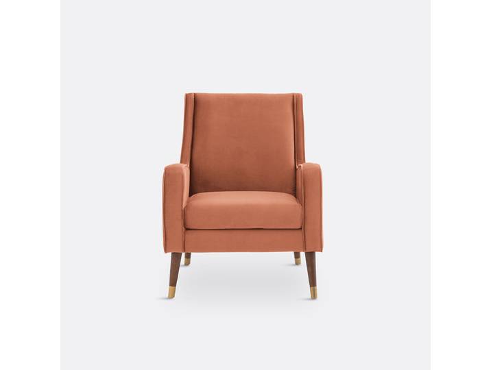LA REDOUTE Fauteuil, en velours, (Y) 1 Place Marron Terracotta