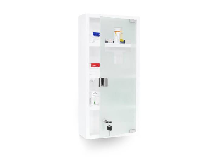 Medizinschrank EMERGENCY XXL Weiss-Transparent
