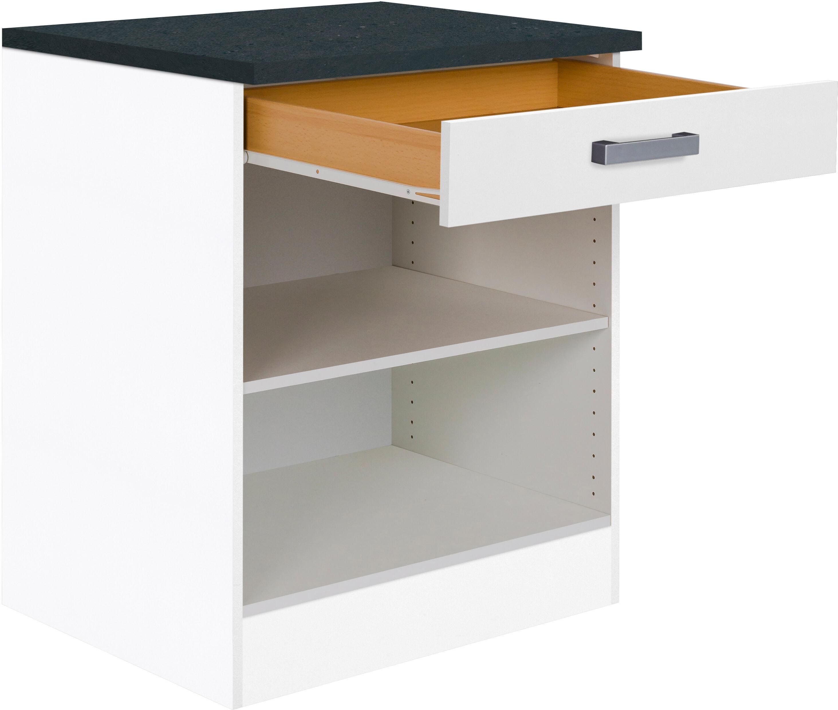Unterschrank OPTIFIT "Elm", weiß (weiß, weiß), B:60cm H:84,8cm T:60cm, Schränke, Unterschrank, Breite 60 cm