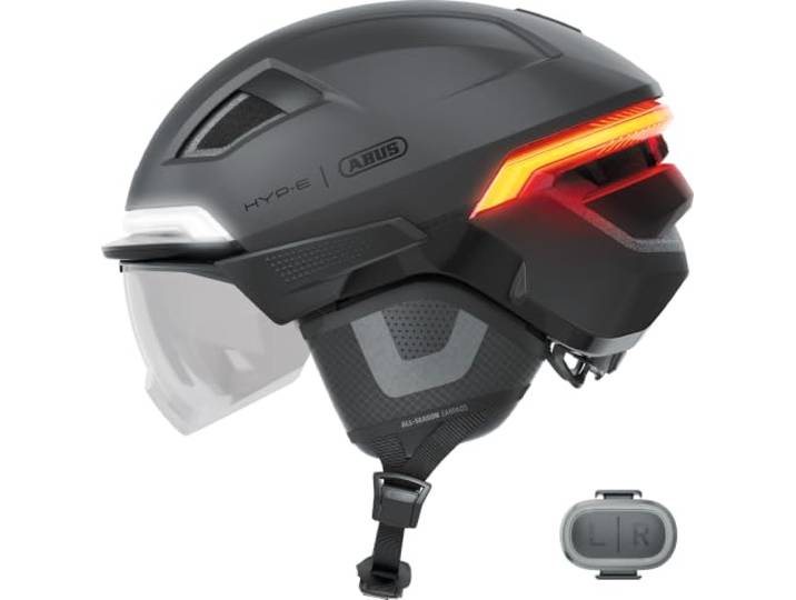 ABUS Fietshelm HYP-E ACE, met frontlicht, maat S, Grijs