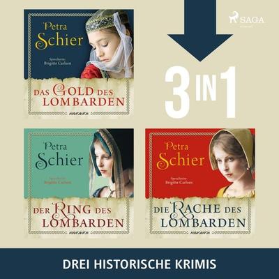 Das Gold des Lombarden, Der Ring des Lombarden & Die Rache des Lombarden - Petra Schier, Audio, 9788727229829