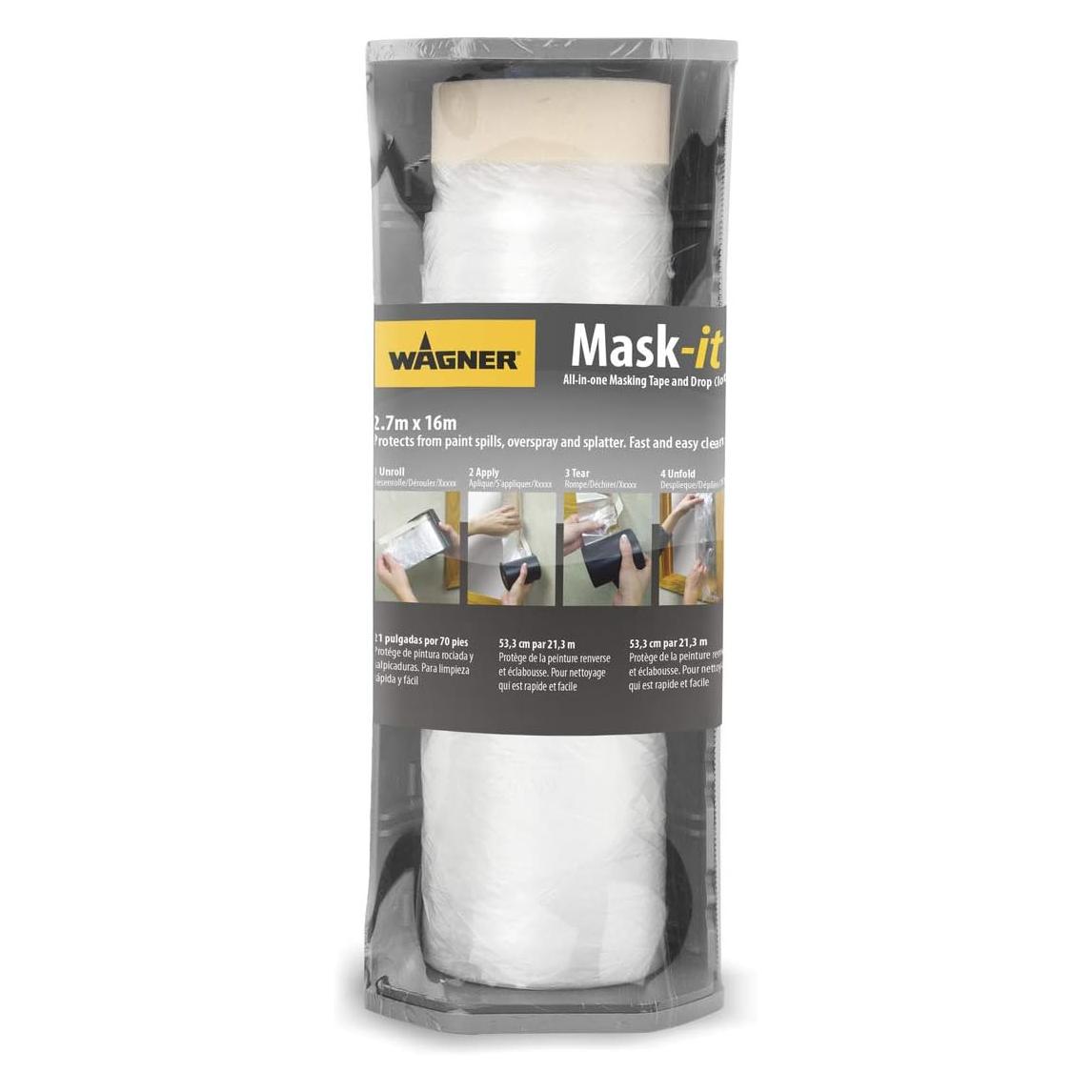 Wagner Abklebefolie Mask-It inkl. Abroller 2,7 m x 16 m (90 mm) (WAGNER_2354314)