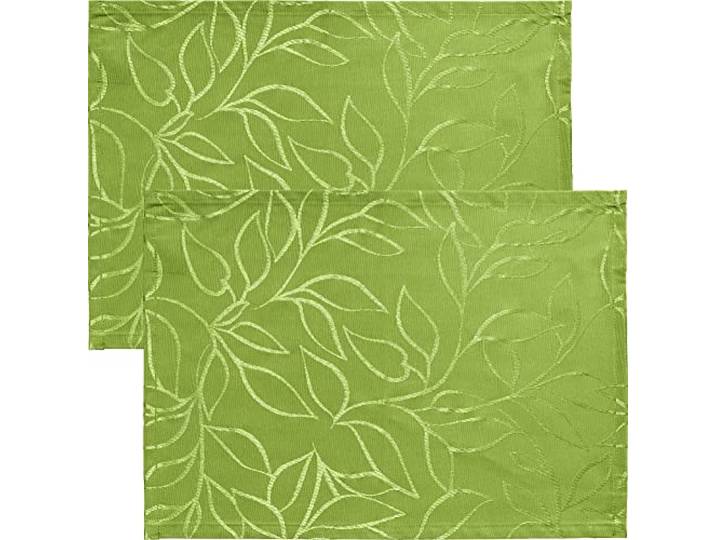 Erwin Müller Outdoor-Tischset Terrassa 2er-Pack abwaschbar apfelgrün Größe 35x50 cm