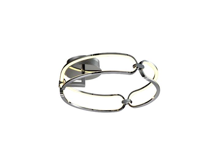 Dimmbare LED Design Deckenlampe „Colette“ Ø 47 cm, Chrom-Finish Schuller