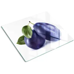 GLASPLATTE 60x52 cm Pflaumen