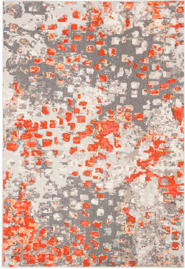 Rio Adelita Abstract Area Rug Gray Rectangle 183 x 274 cm