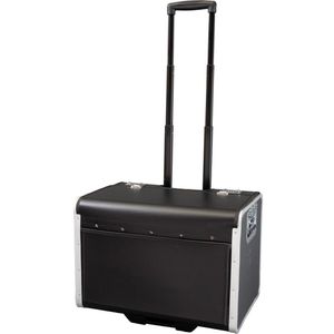 Alassio Pilotenkoffer Parma 45048, schwarz, 48 Liter, mit 2 Rollen & 2 Zahlenschlössern, aus Kunstleder