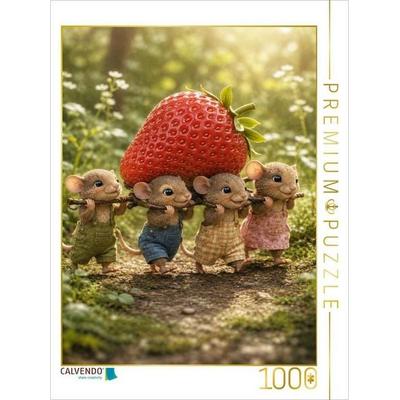 CALVENDO Puzzle Die große Erdbeerparade | 1000 Teile Lege-Größe 64 × 48 cm Foto-Puzzle für glückliche Stunden