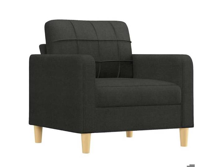 CHIC Chaise-Canapé - Fauteuil avec accoudoirs Noir 60 cm Tissu - 78x77x80 cm 749030 S11