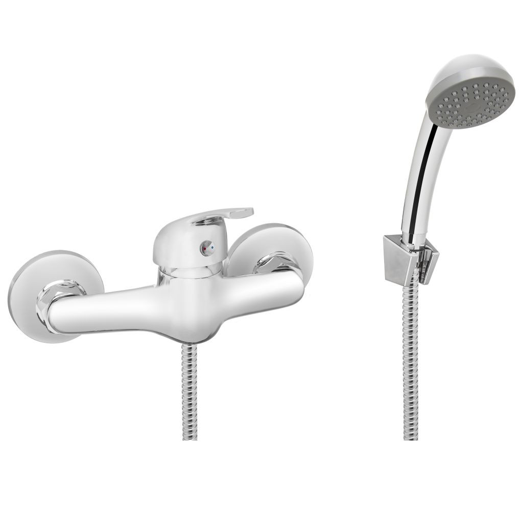 Invena Mitris douchearmatuur met doucheset, chroom