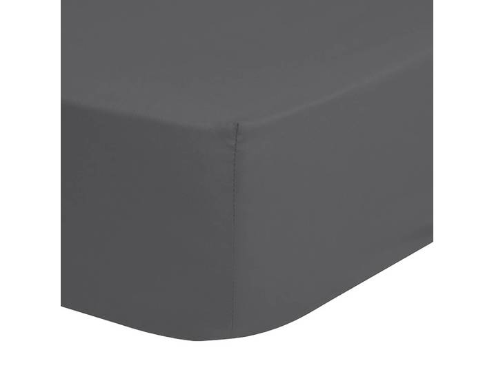 Satin-Spannbettlaken Kelly 140 x 200 cm Grau/Grau