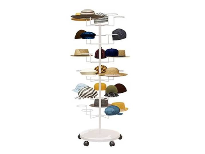Hutständer Kappenhalter Perückenständer Bodenstehender Hutständer Für Mehrere Hüte, Kommerzieller Hut Display Halter Für Schrank, Einzelhandelsgeschäft, Boutique Und Markt, Perückenständer Mit Rollen